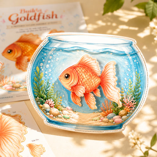 Build a Goldfish | Printable Cut-and-Assemble Craft for Kids