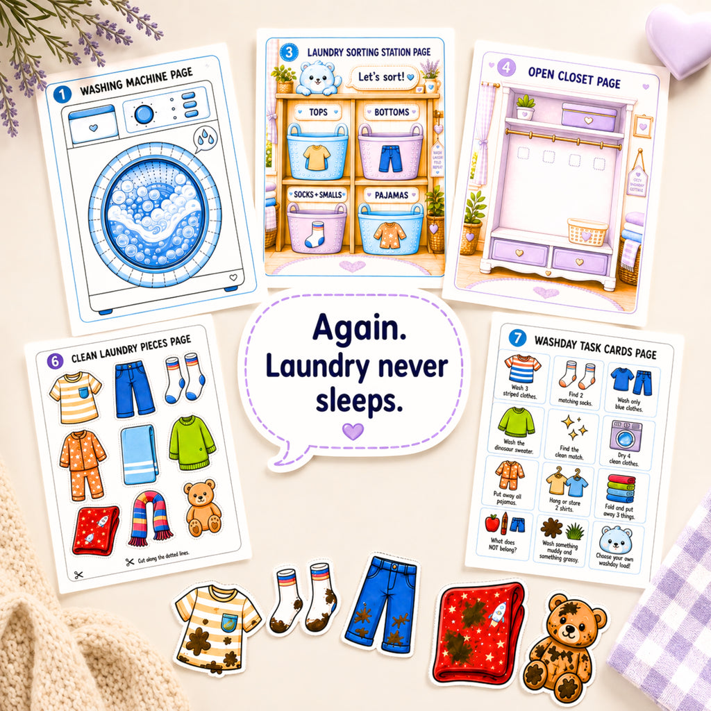 Bramblethimble Washday | Printable Laundry Game for Kids