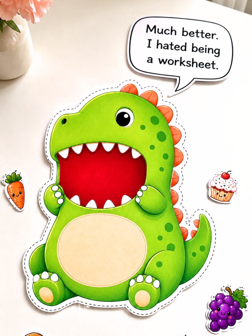 Feed the Dino | Printable Dinosaur Game for Toddlers & Preschoolers
