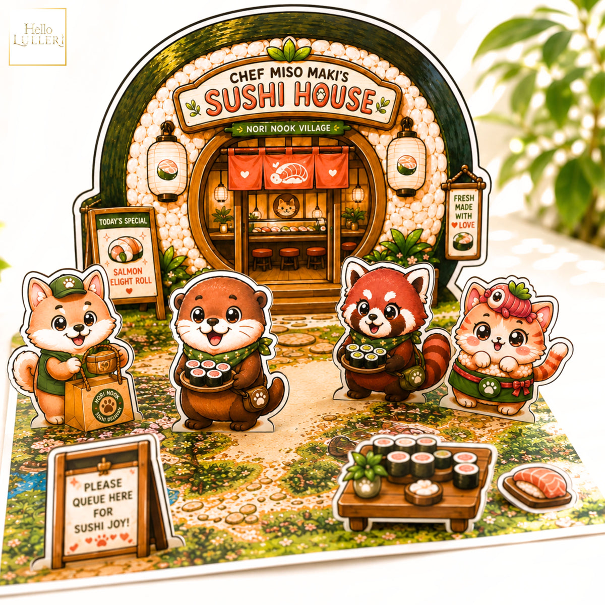 Chef Miso Maki’s Sushi House | Printable Sushi Restaurant Pretend Play Set