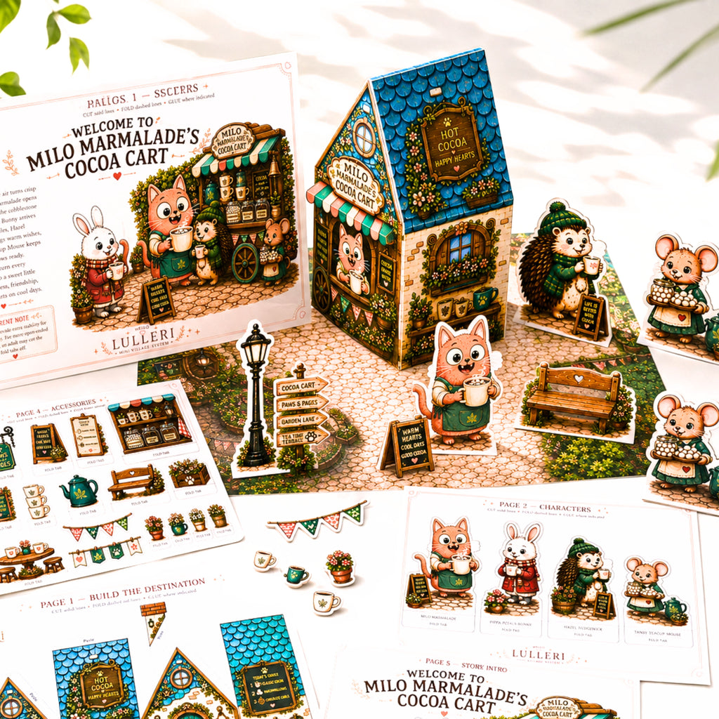 Milo Marmalade’s Cocoa Cart | Printable Hot Cocoa Pretend Play Set