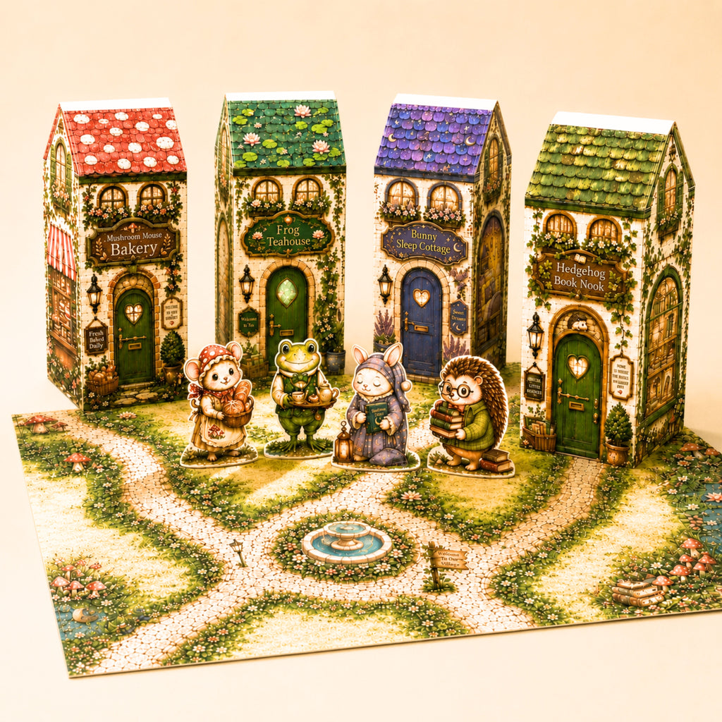 Cozy Pet Village — Extended Edition | Printable Animal Village Playset