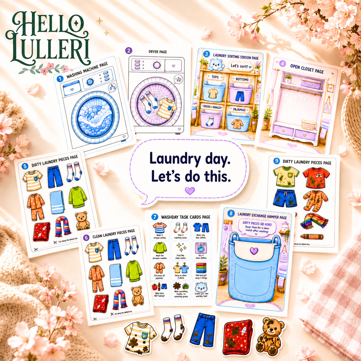 Bramblethimble Washday | Printable Laundry Game for Kids