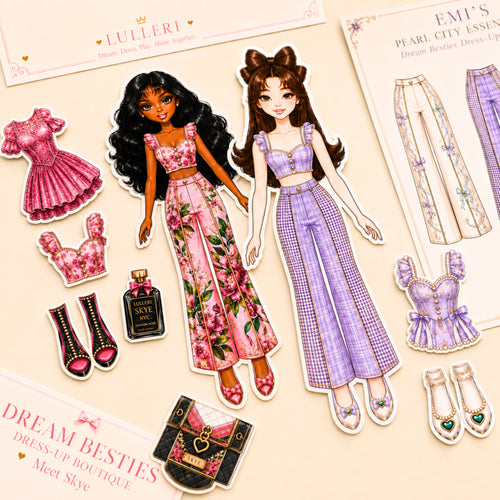 Dream Besties Dress-Up Boutique | Printable Paper Doll Set