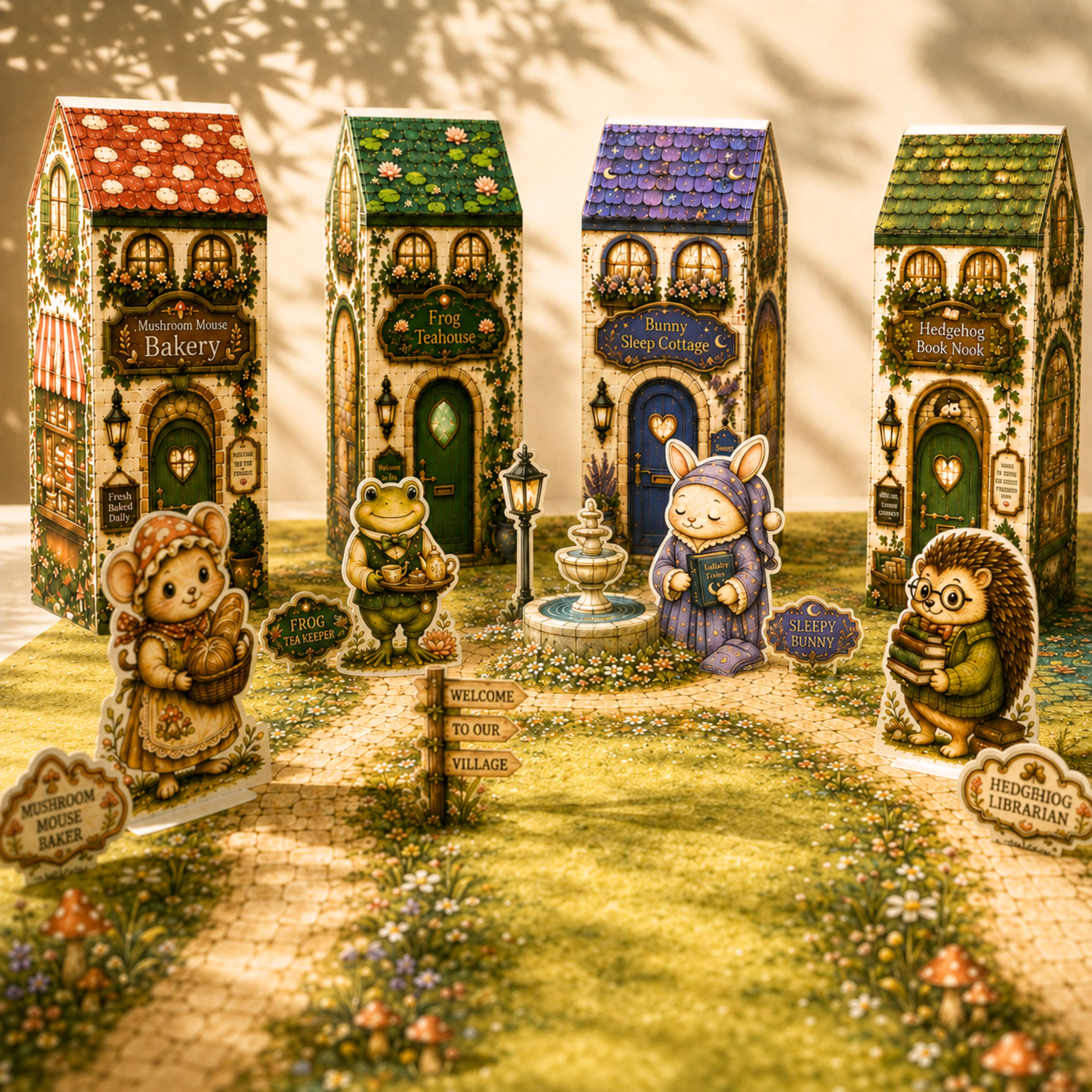 Cozy Pet Village — Extended Edition | Printable Animal Village Playset