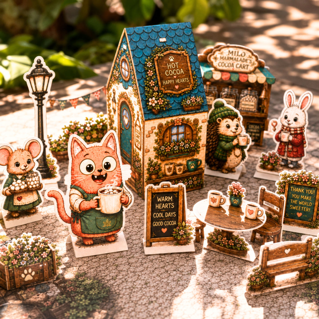 Milo Marmalade’s Cocoa Cart | Printable Hot Cocoa Pretend Play Set