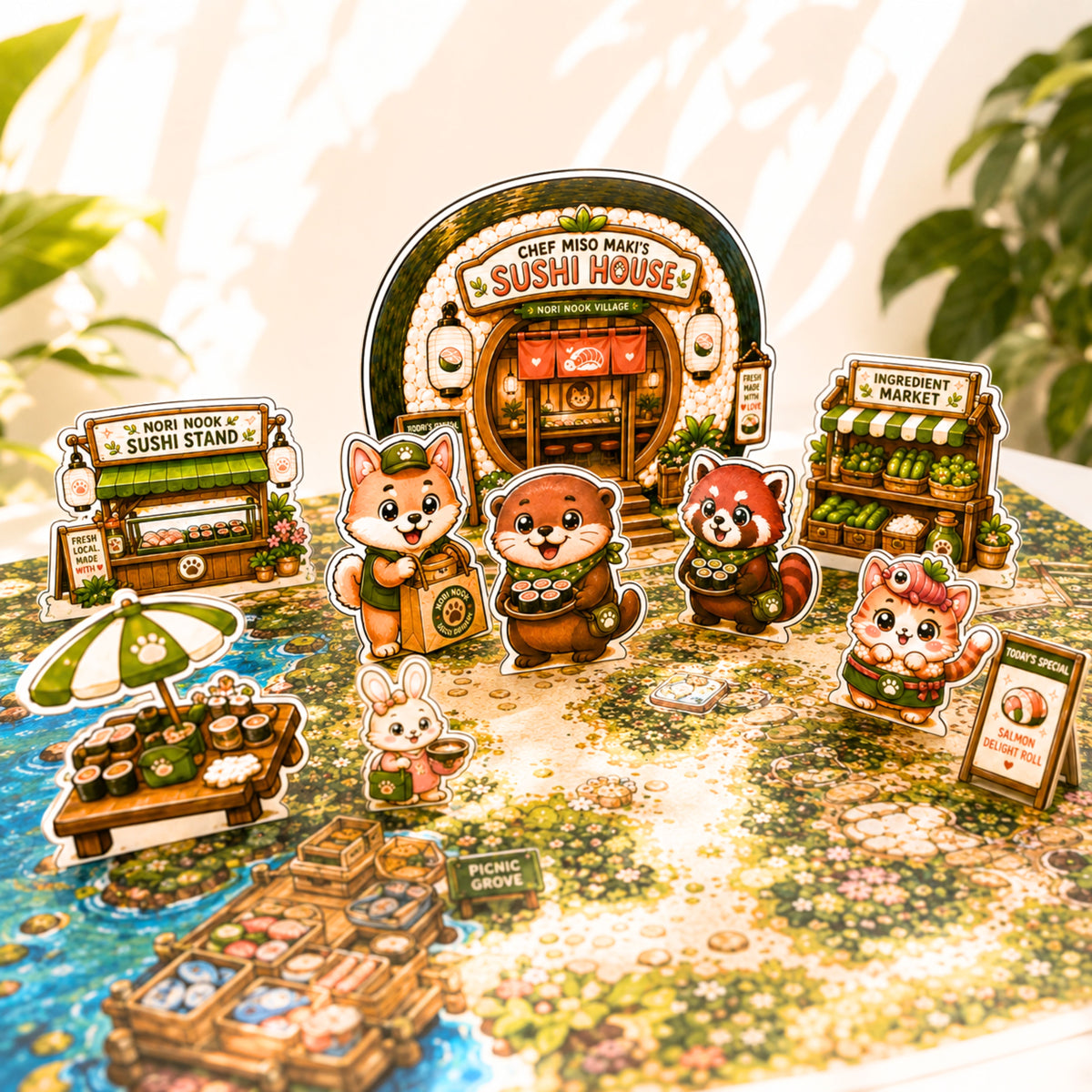 Chef Miso Maki’s Sushi House | Printable Sushi Restaurant Pretend Play Set