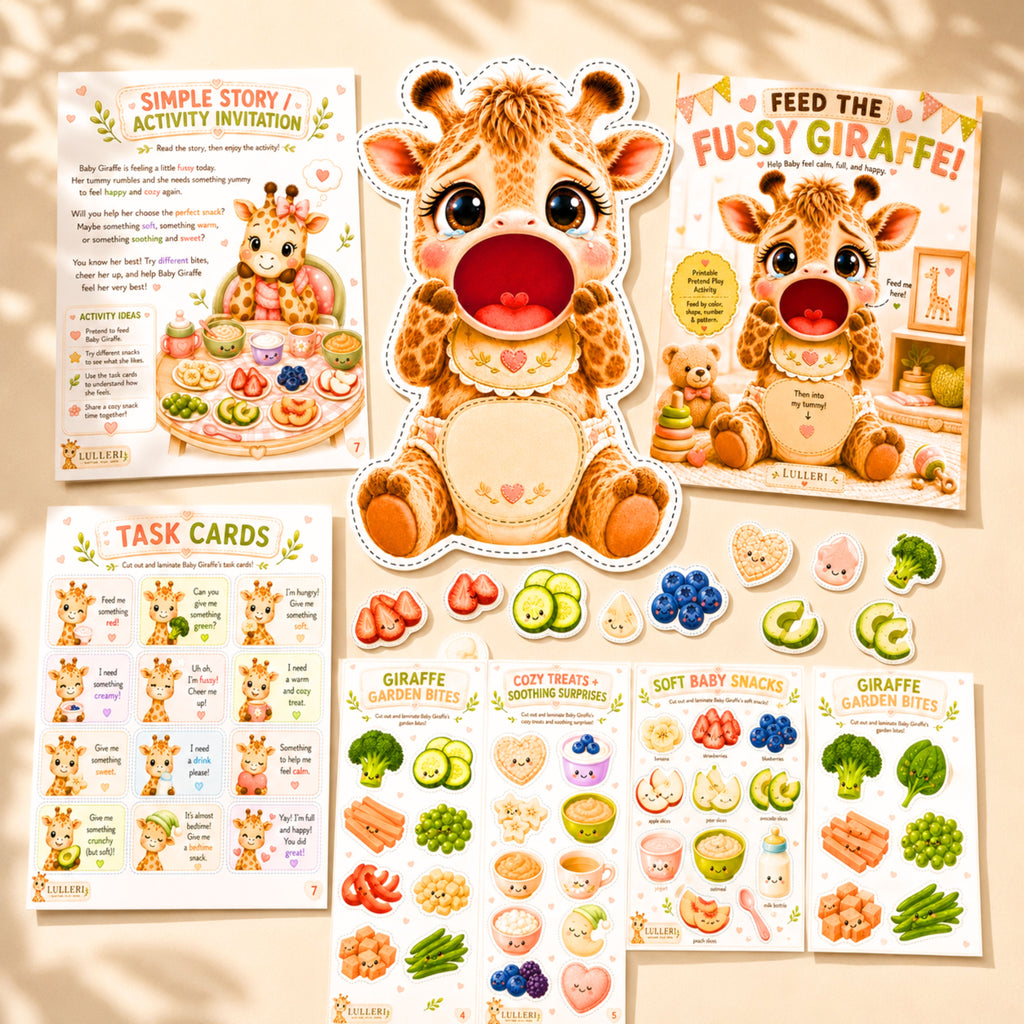 Feed the Fussy Giraffe | Printable Feeding Game for Toddlers & Preschoolers