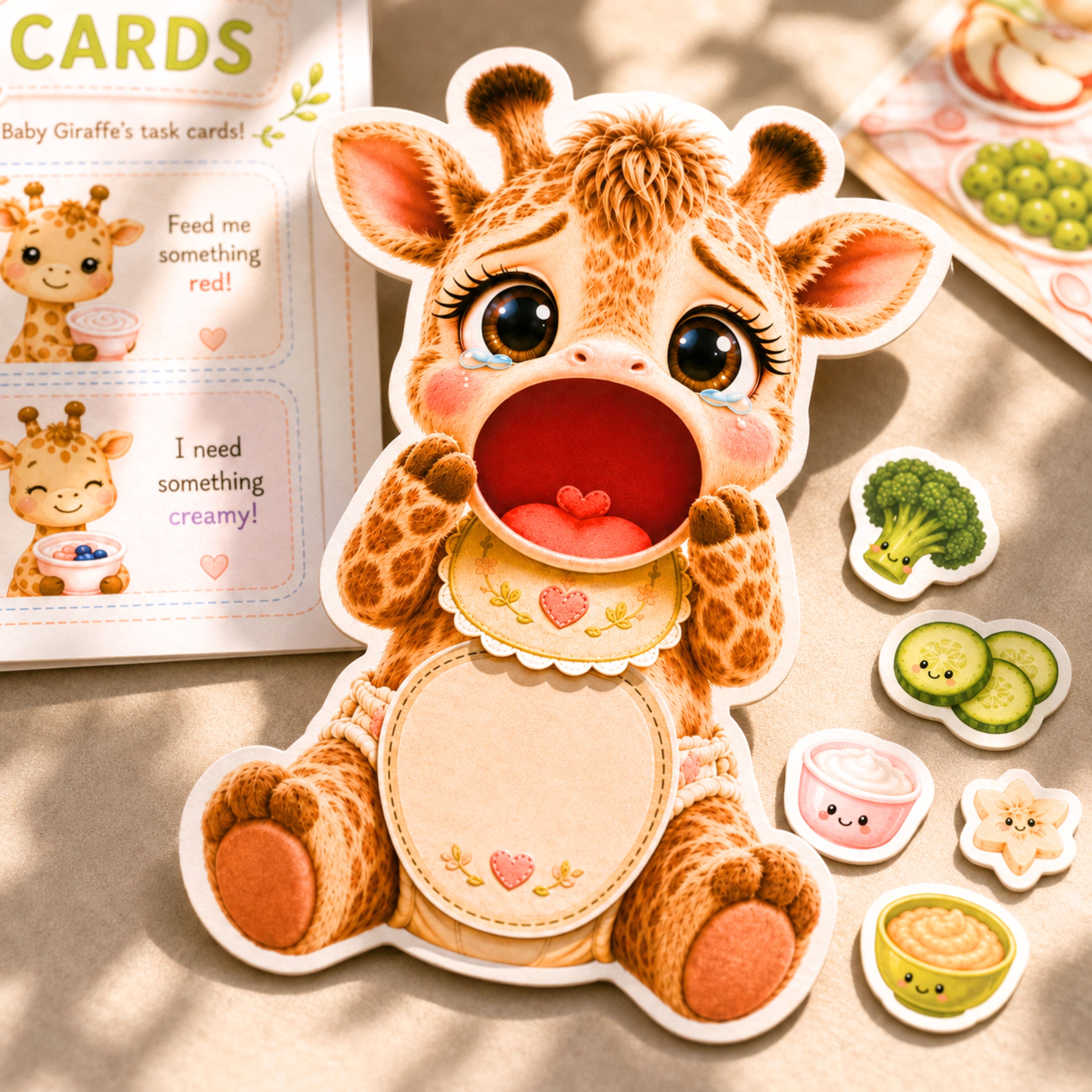Feed the Fussy Giraffe | Printable Feeding Game for Toddlers & Preschoolers
