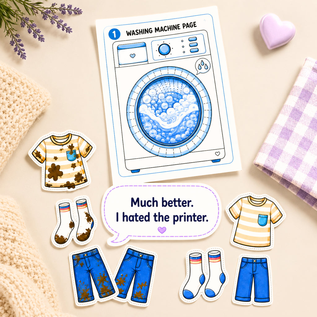 Bramblethimble Washday | Printable Laundry Game for Kids