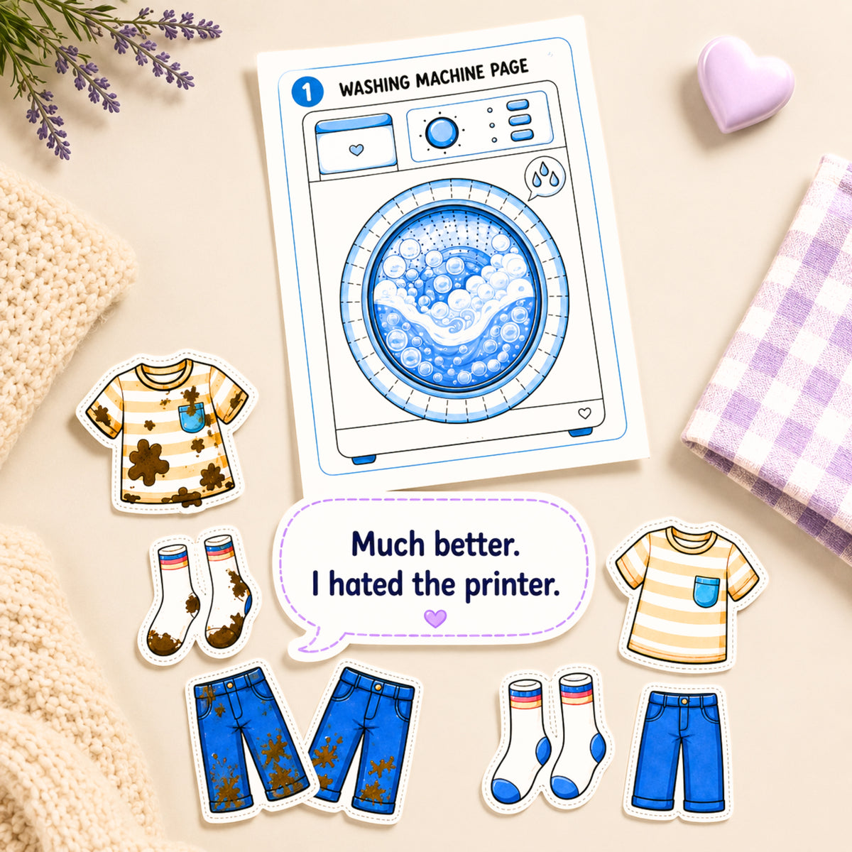 Bramblethimble Washday | Printable Laundry Game for Kids