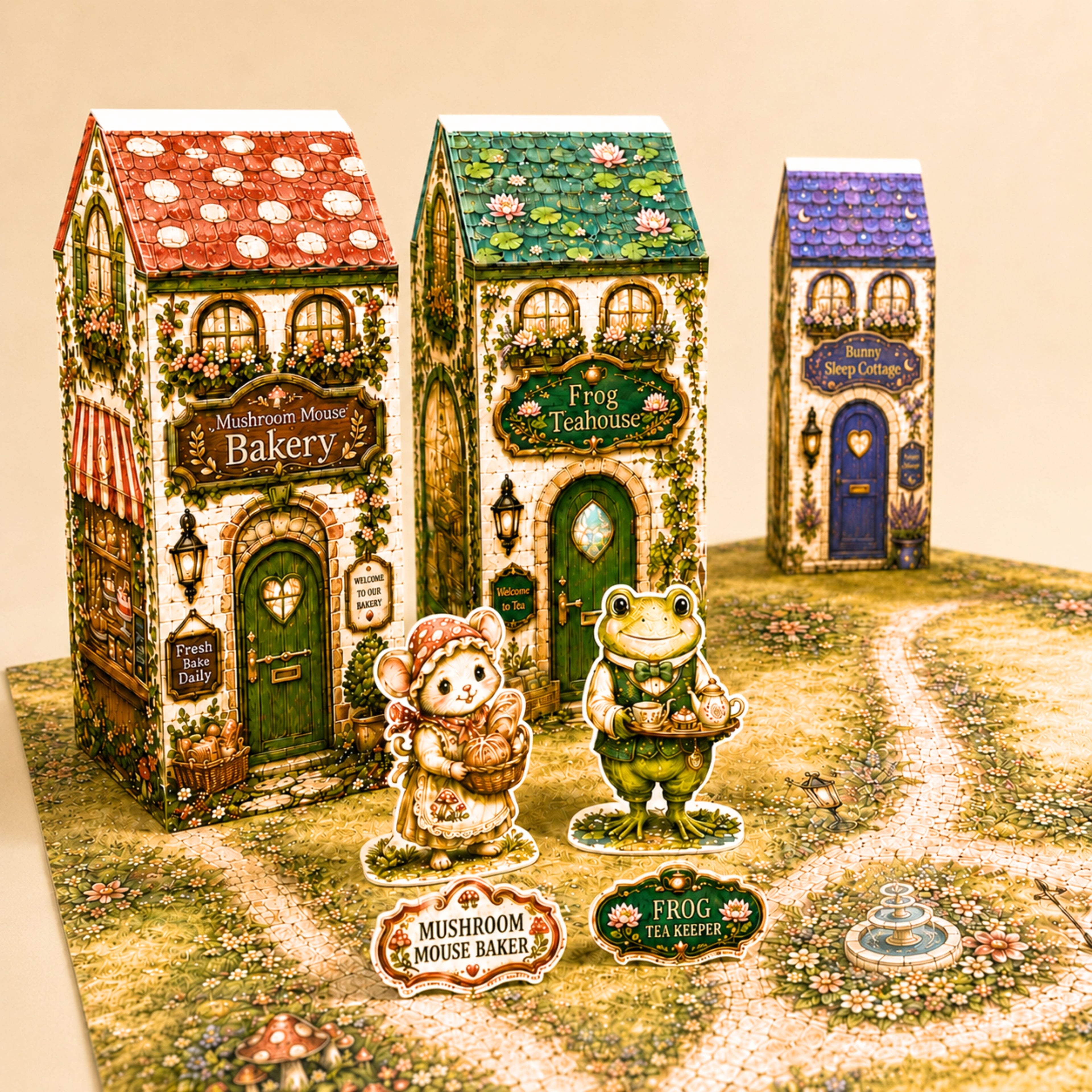Cozy Pet Village — Extended Edition | Printable Animal Village Playset
