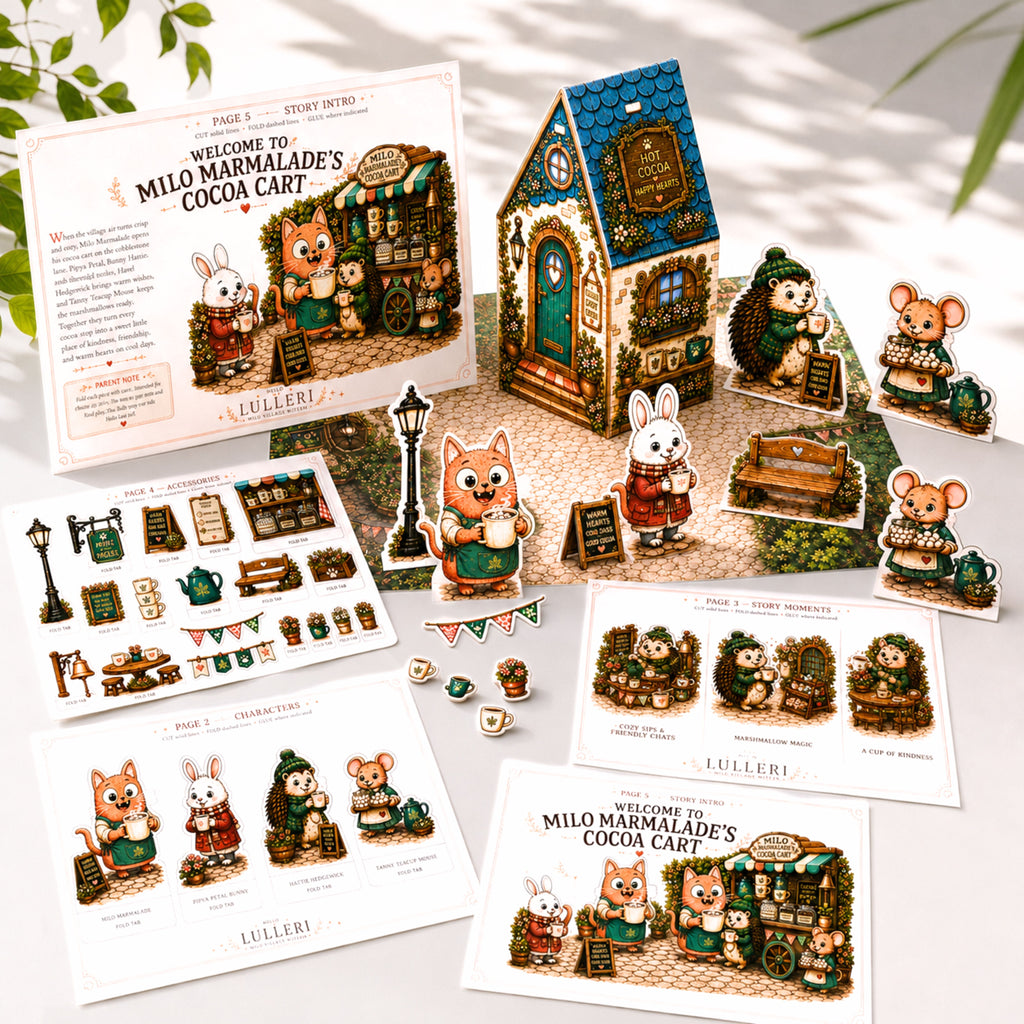 Milo Marmalade’s Cocoa Cart | Printable Hot Cocoa Pretend Play Set