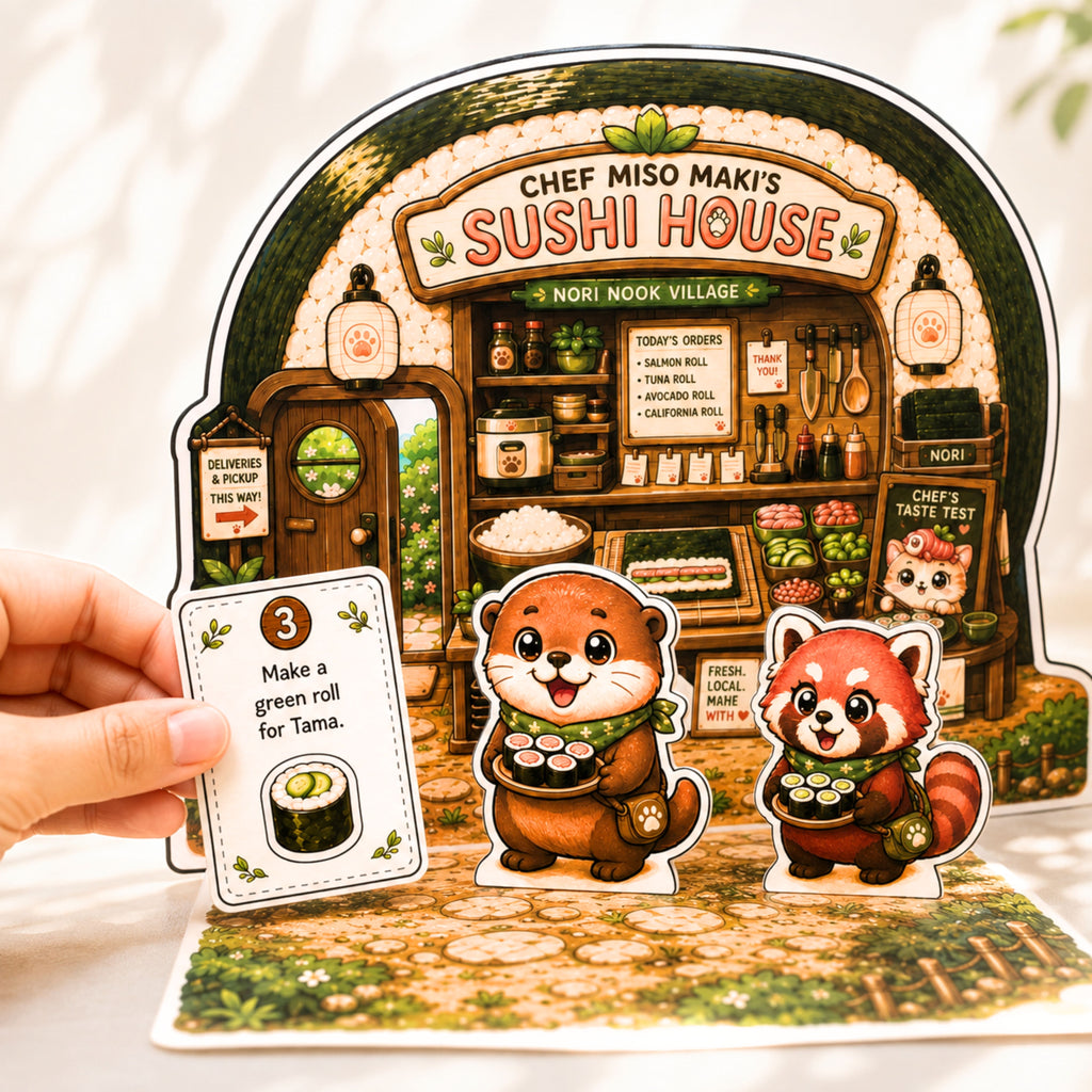 Chef Miso Maki’s Sushi House | Printable Sushi Restaurant Pretend Play Set