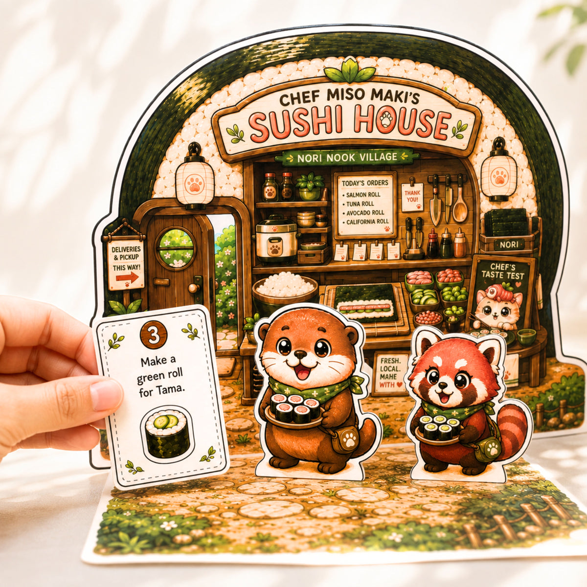Chef Miso Maki’s Sushi House | Printable Sushi Restaurant Pretend Play Set