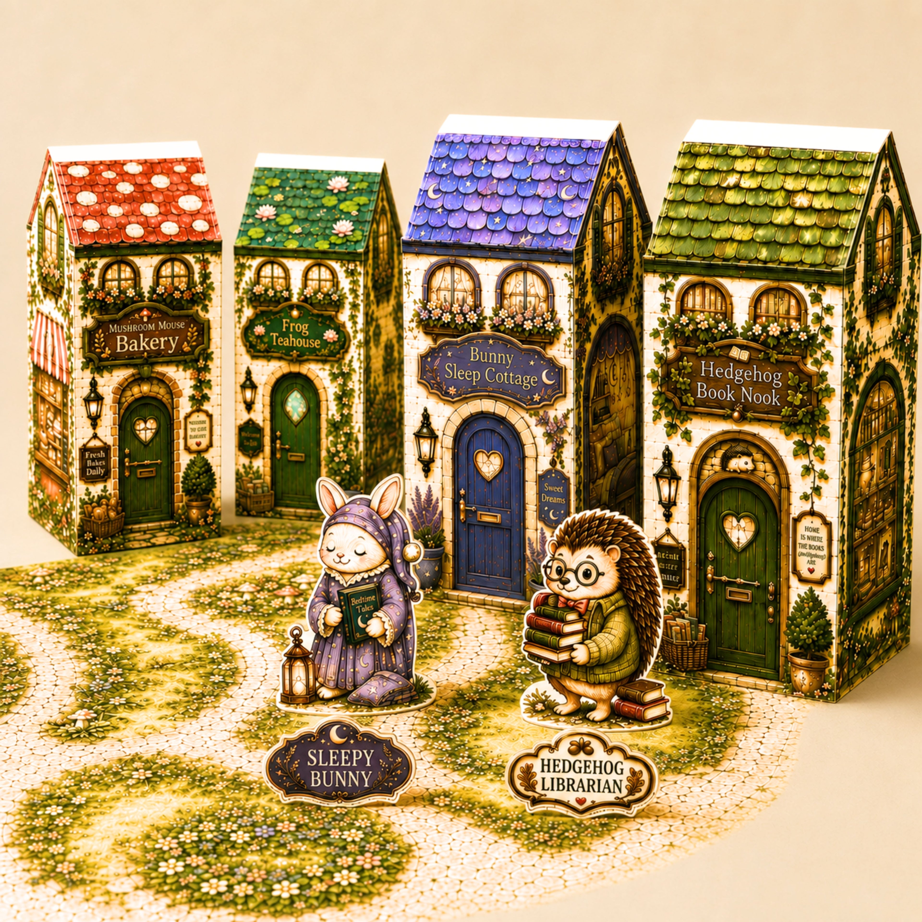 Cozy Pet Village — Extended Edition | Printable Animal Village Playset