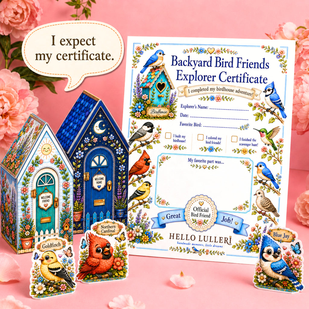 Backyard Bird Friends | Printable Bird Scavenger Hunt & Birdhouse Kit