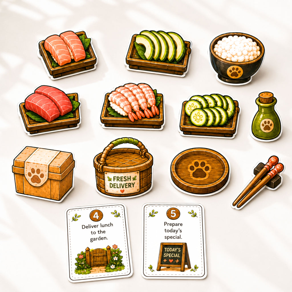 Chef Miso Maki’s Sushi House | Printable Sushi Restaurant Pretend Play Set