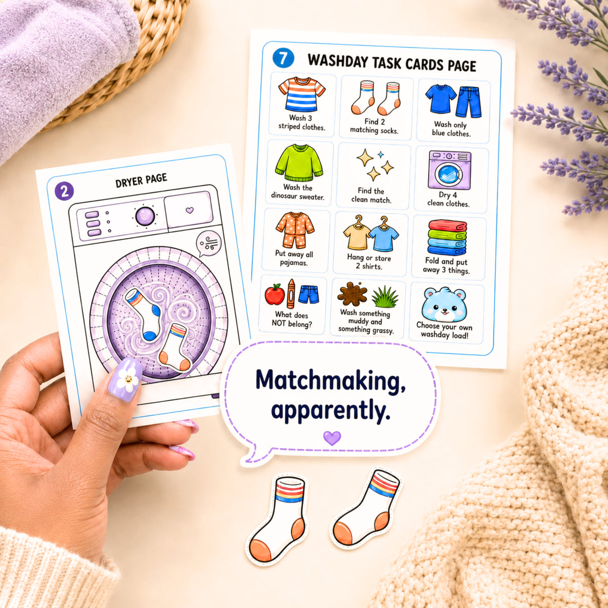 Bramblethimble Washday | Printable Laundry Game for Kids