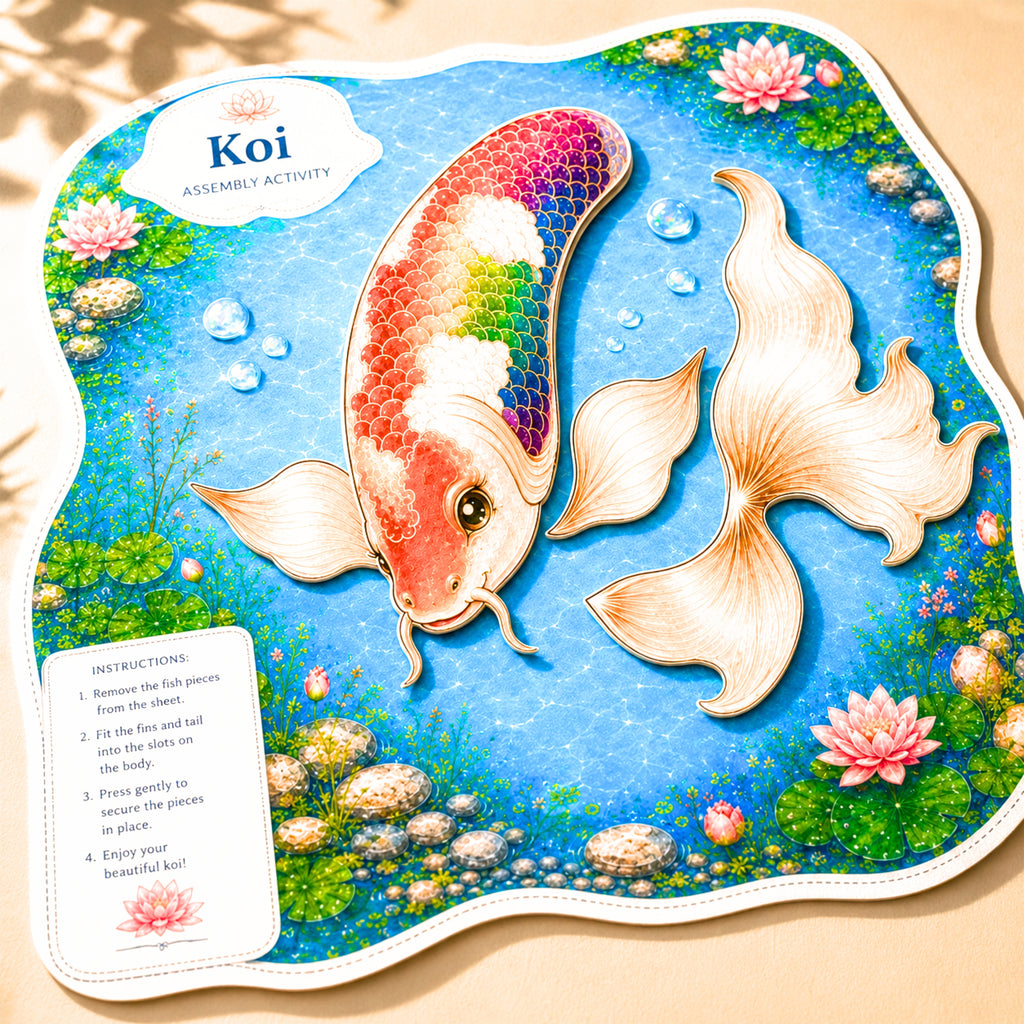 Build a Koi Fish | Printable Koi Pond Craft for Kids