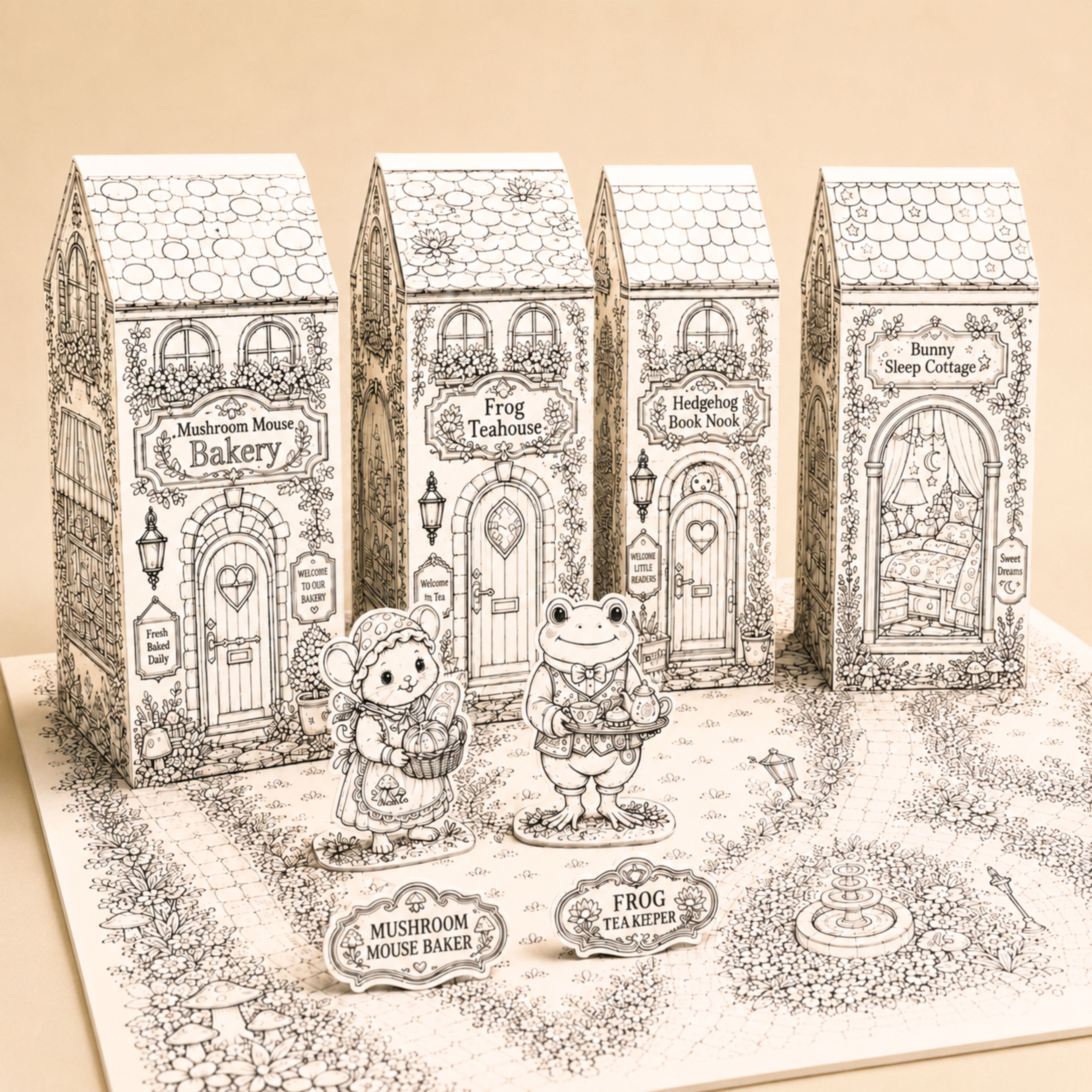 Cozy Pet Village — Extended Edition | Printable Animal Village Playset