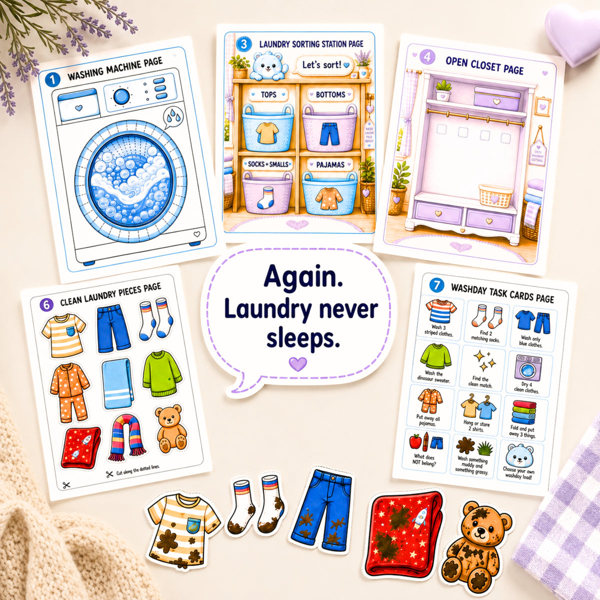 Bramblethimble Washday | Printable Laundry Game for Kids