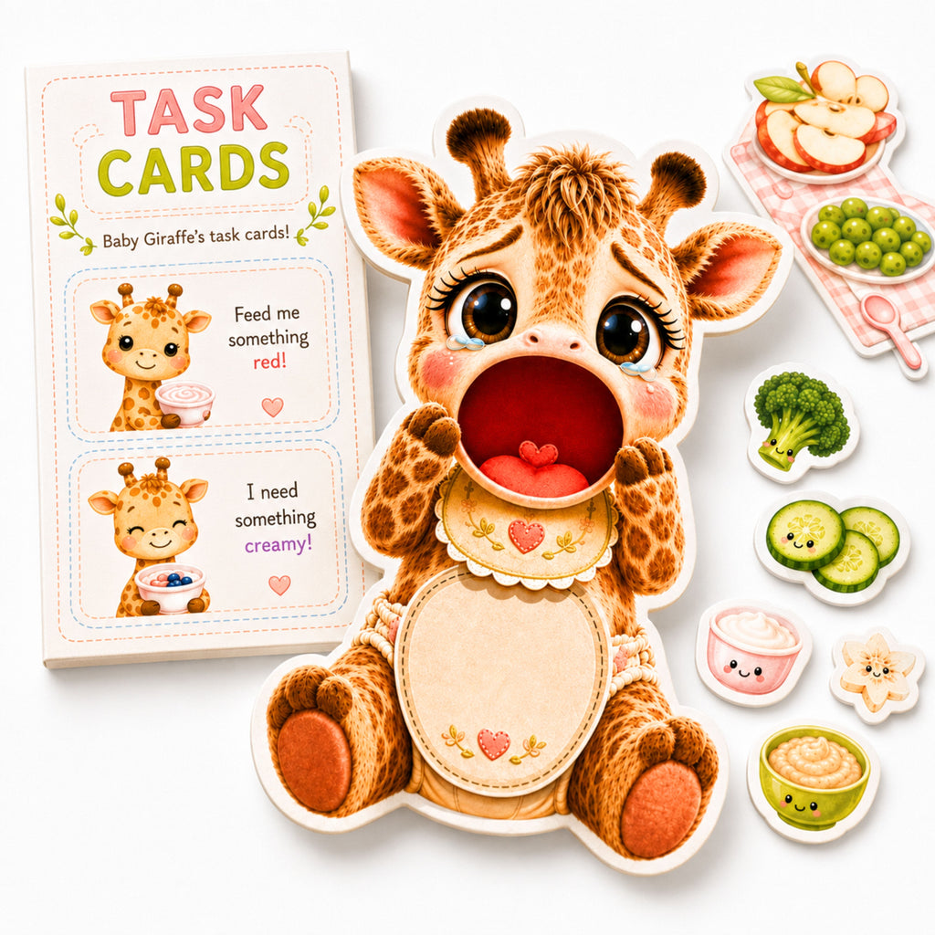 Feed the Fussy Giraffe | Printable Feeding Game for Toddlers & Preschoolers